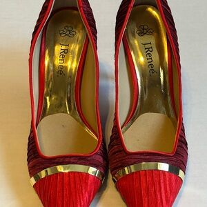 J.Renee Red and Gold Heels